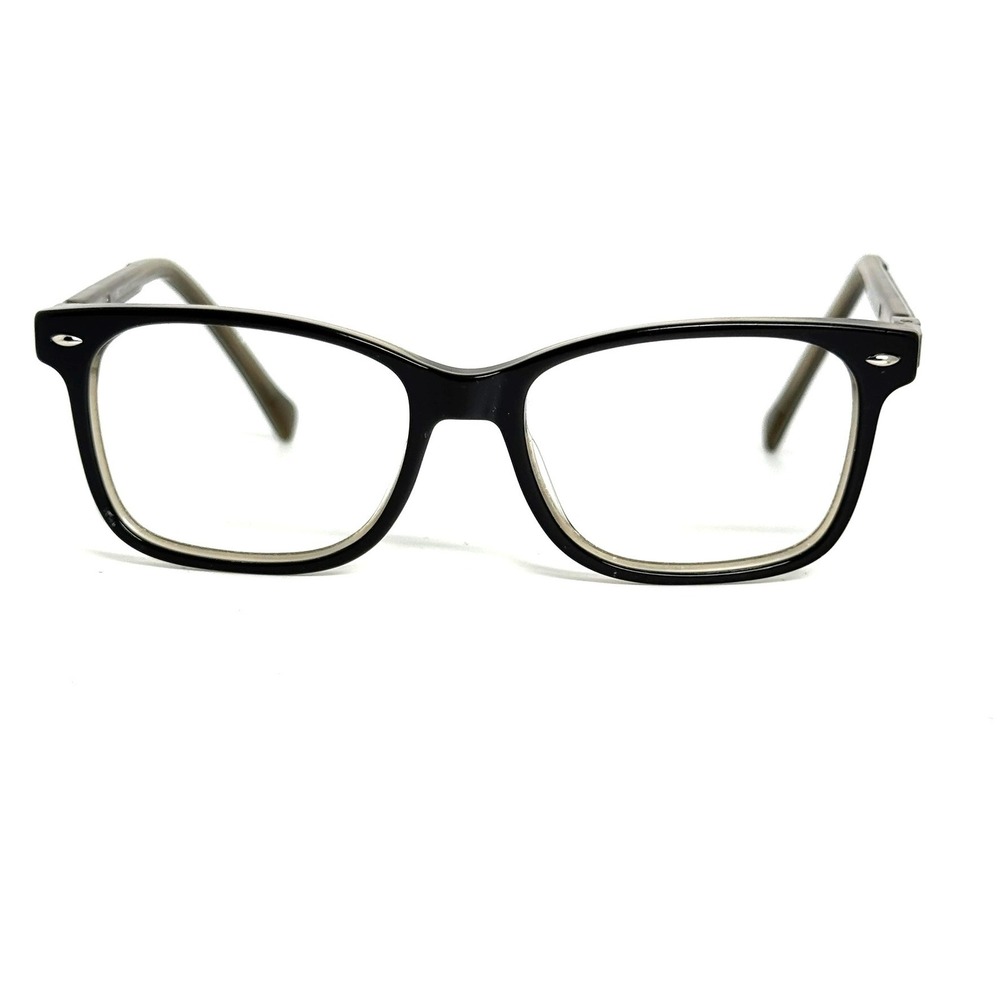 Black Gray Rectangular Eyeglass Frames 48-15-130 Two Tone Glasses